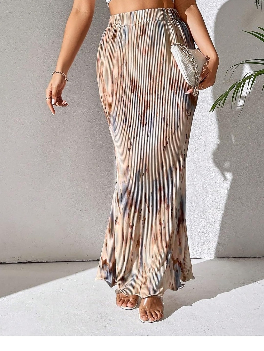 Pleated Tie Dye Maxi Skirt - Picture 14 of 15